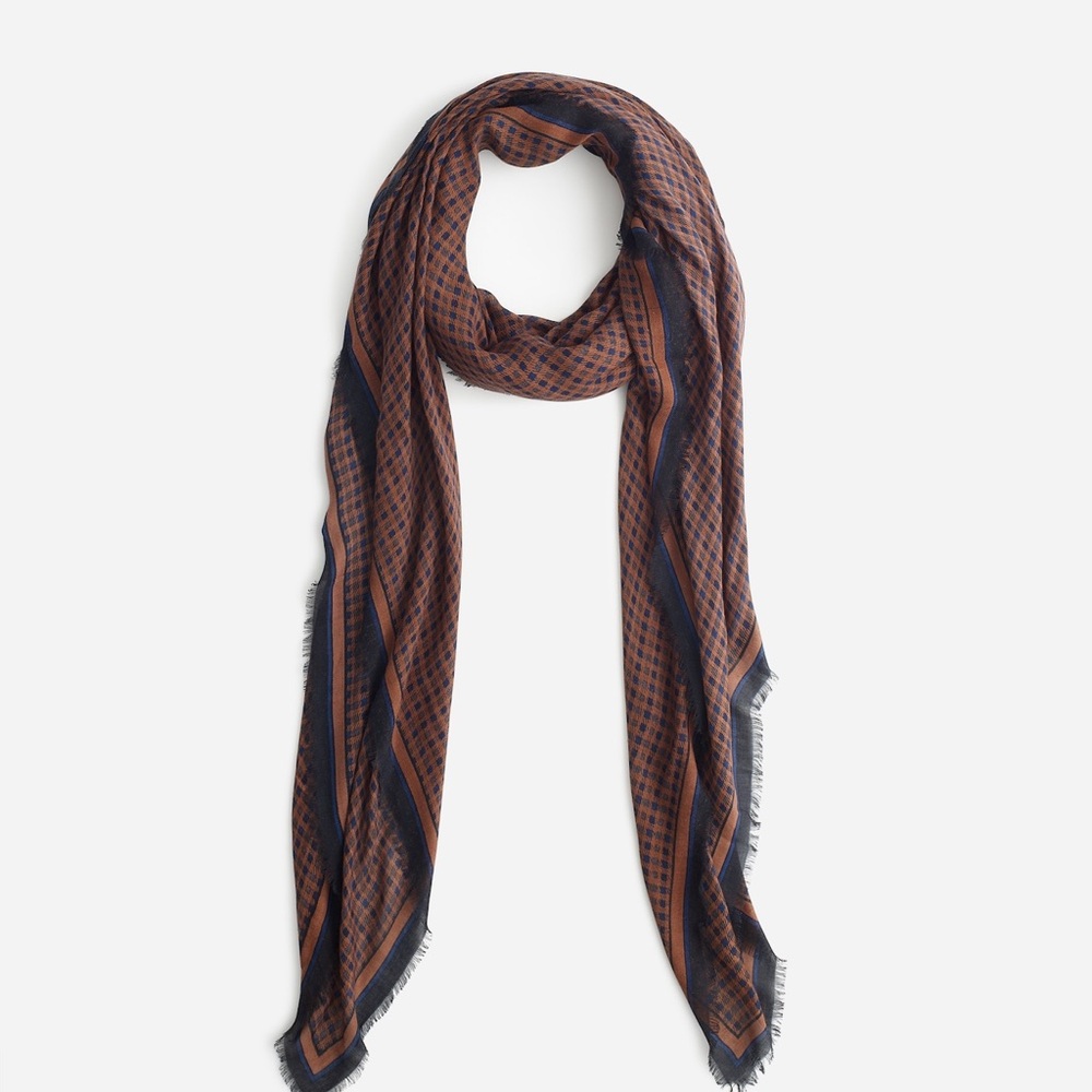 NWOT Madewell Lightweight Soft Rectangular Brown Scarf Sold Out
